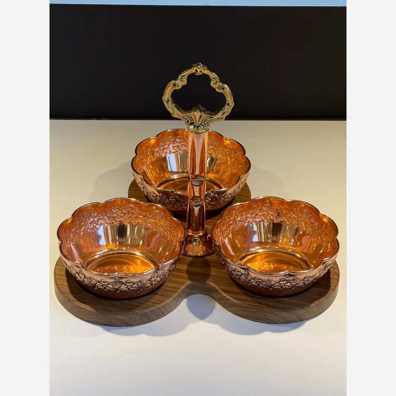 اردوخوری مسی مثلثی گلبرگ دیبا اصل
