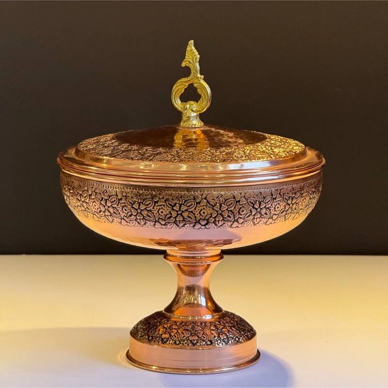 ظرف شکلات خوری مسی دیبا اصل